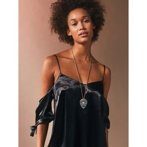 UO Silence + Noise Shiny Cold-Shoulder Tie too
